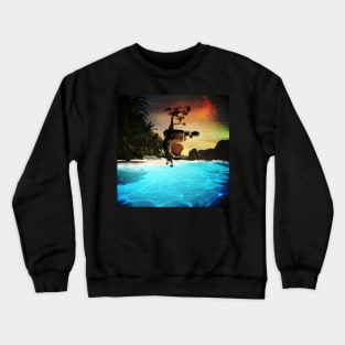 Wonderful sunset over the ocean Crewneck Sweatshirt